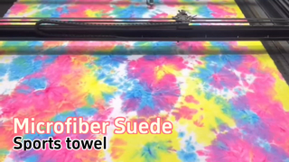 Zachte microvezel tie-dye suède handdoek, sneldrogend