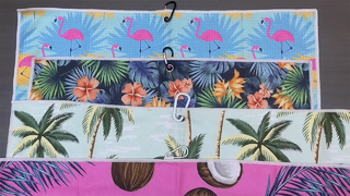 Bedrukte golfhanddoek, sneldrogend microvezel